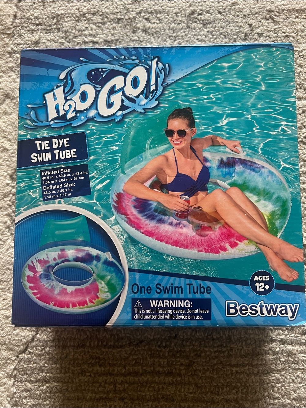 H2O GO! Tie Dye Swim Tube - Multicolor Pool Float
